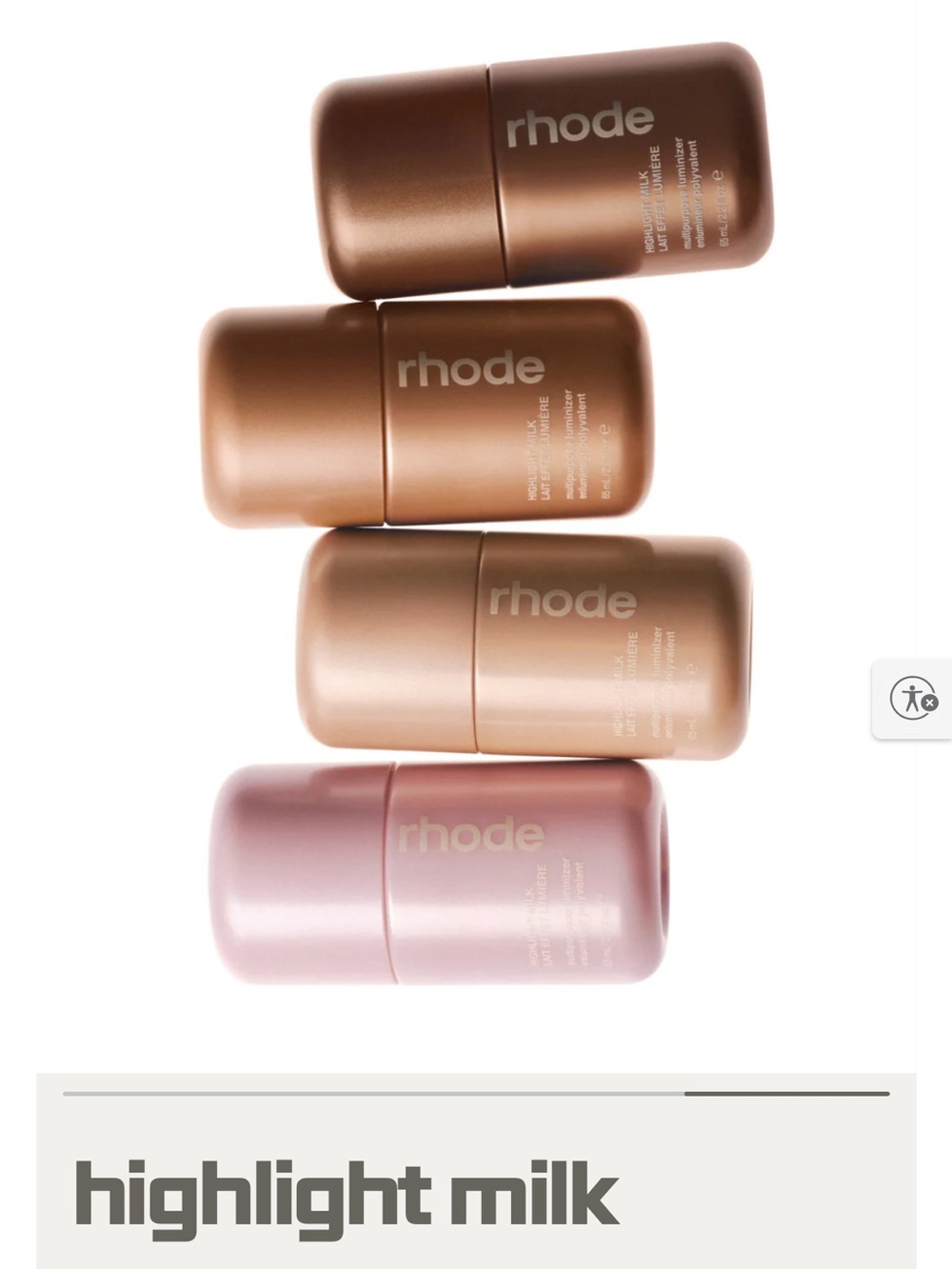 New RHODE highlight milk in shade 01 Pearly Pink 🐚 - Picture 4 of 5